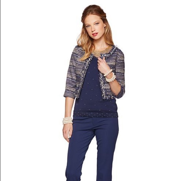 Lilly Pulitzer Hagen Jacket Metallic Boucle - Picture 4 of 4